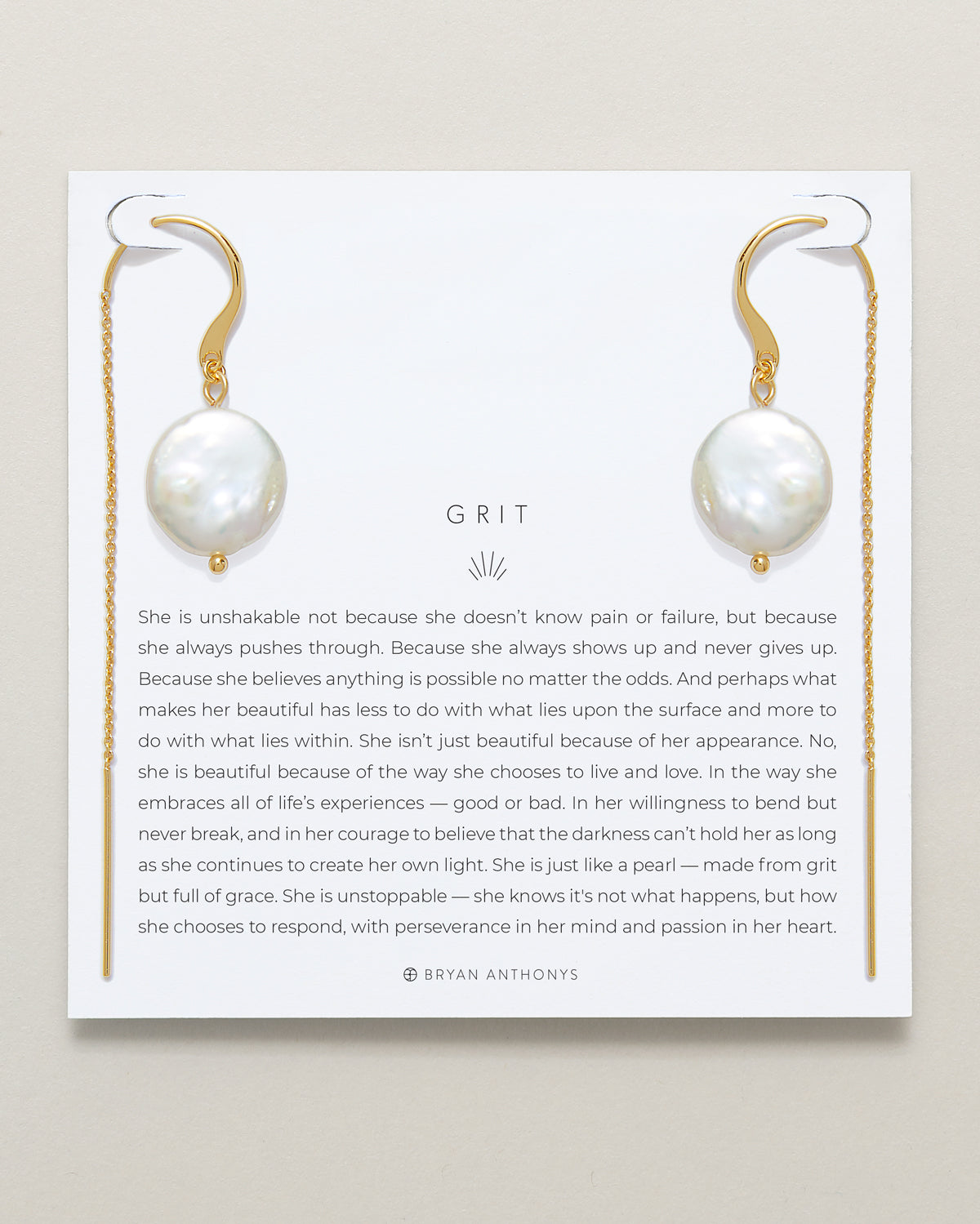 Bryan Anthonys Grit Gold Threader Earring On Card