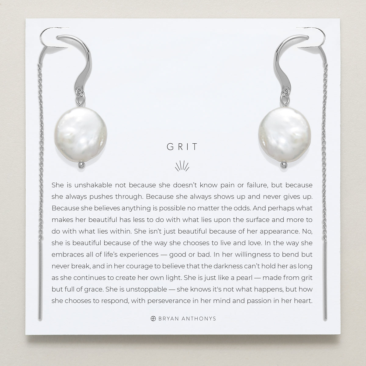 Bryan Anthonys Grit Silver Chain Bracelet On Card