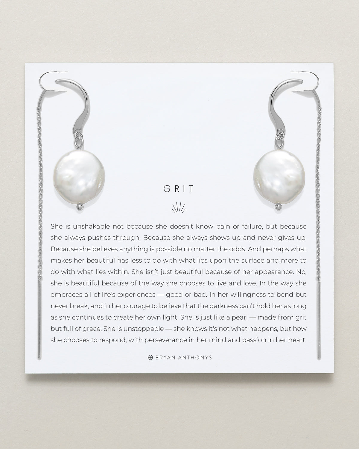Bryan Anthonys Grit Silver Chain Bracelet On Card